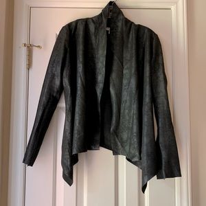 Faux leather light jacket